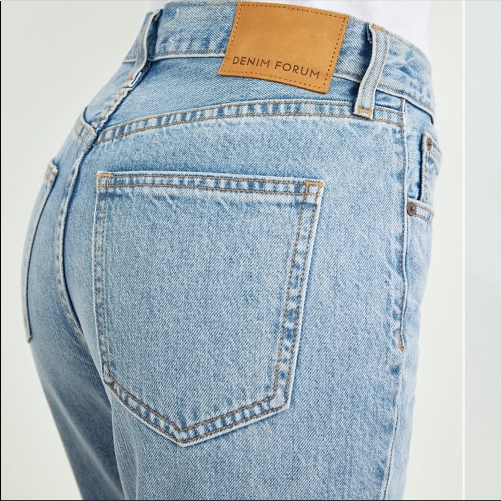 Denim Forum The Nina Stovepipe in Tequila Lightly Distressed Long Jeans 23 - Picture 9 of 16